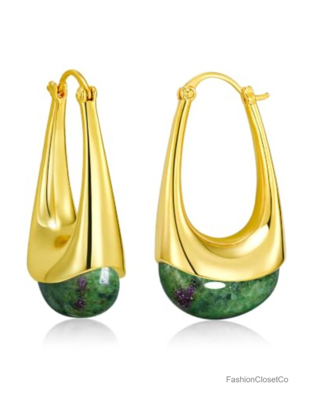 18K Gold Plated Drop Dangle Earrings Resin Statement Jewelry for Women